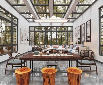 New Chinese Style Glass Sun Room-ID:549627074
