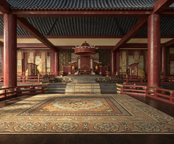 Chinese Style Ancient Architectural Buildings-ID:124994042
