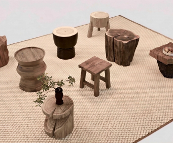 Wabi-sabi Style Stool-ID:479316002