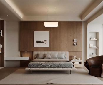 Wabi-sabi Style Bedroom-ID:866142993