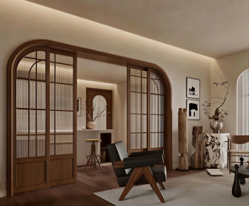 Wabi-sabi Style Sliding Door-ID:658612017