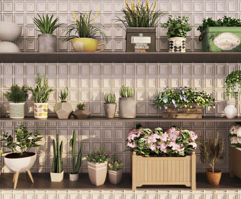 Modern Potted Green Plant-ID:765309366
