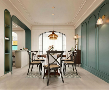 Retro Style Dining Room-ID:632261049