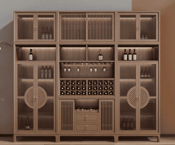 New Chinese Style Wine Cabinet-ID:688338994