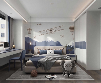 Modern Boy's Room And Son's Room-ID:123960022