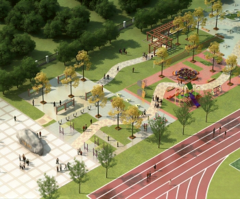Modern Park Landscape-ID:931022887