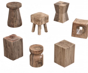 Wabi-sabi Style Stool-ID:775070296