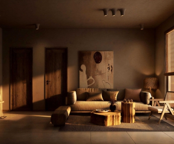 Wabi-sabi Style A Living Room-ID:975542079