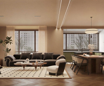Wabi-sabi Style A Living Room-ID:437038902