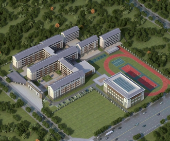 Modern Architectural Bird's-eye View Planning-ID:987436069