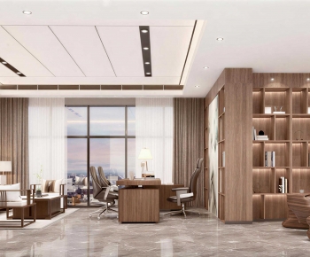 New Chinese Style Manager's Office-ID:893080245