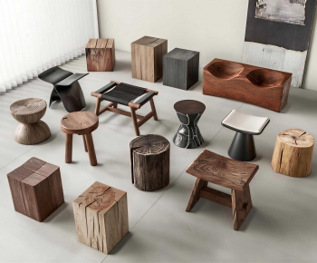 Wabi-sabi Style Stool-ID:815170054