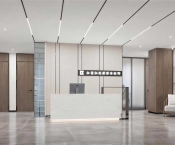 Modern Office Reception Desk-ID:675091035