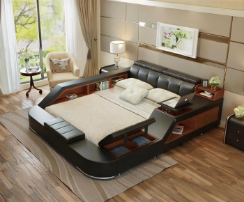 Modern Double Bed-ID:152323014