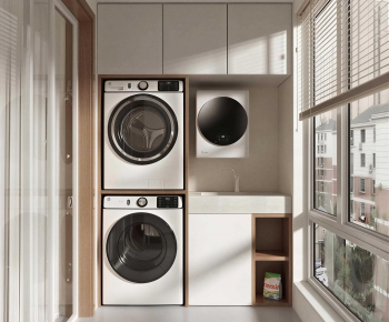 Modern Laundry Cabinet-ID:384486918