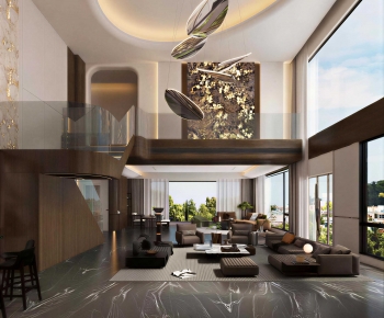 Modern A Living Room-ID:595958956