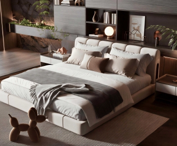 Modern Double Bed-ID:952090982