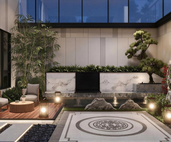 New Chinese Style Courtyard/landscape-ID:415138965