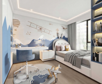 Modern Boy's Room And Son's Room-ID:810359953