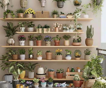 Modern Potted Green Plant-ID:266200077