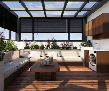 Modern Balcony Laundry Room-ID:161382917