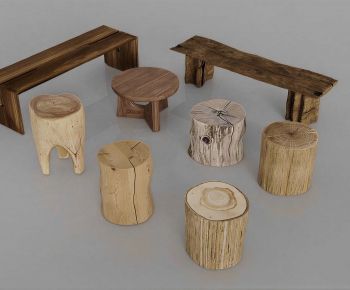 Wabi-sabi Style Stool-ID:514650119