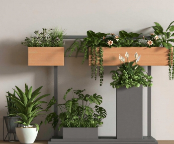 Modern Potted Green Plant-ID:703571082