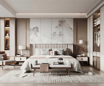 New Chinese Style Bedroom-ID:347139883