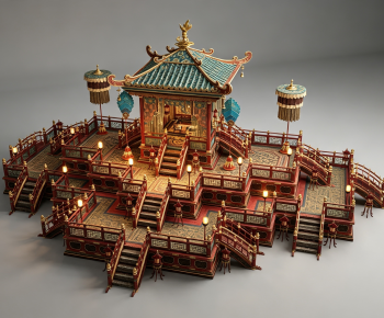 Chinese Style Ancient Architectural Buildings-ID:908174993