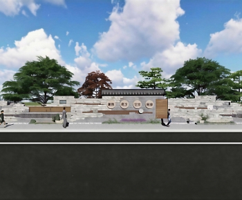 New Chinese Style Landscape Wall-ID:526809722