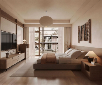 Wabi-sabi Style Bedroom-ID:193841938