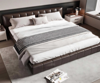 Modern Double Bed-ID:442301033