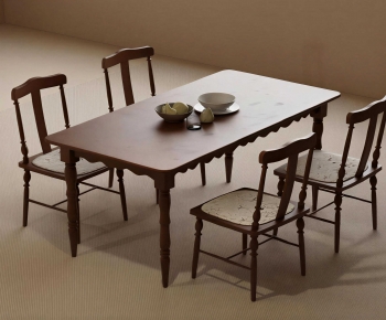 French Style Dining Table And Chairs-ID:288758992