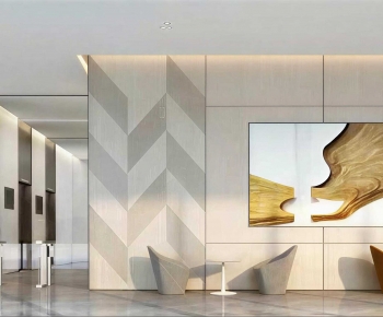 Modern Office Reception Desk-ID:836389142