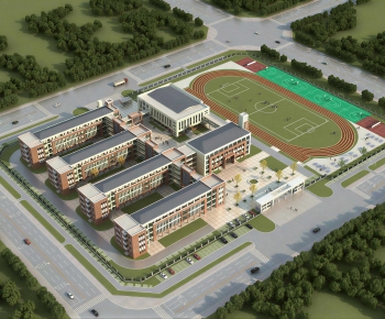 Modern Architectural Bird's-eye View Planning-ID:257364037