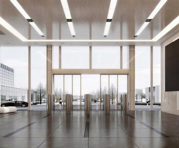 Modern Office Reception Desk-ID:619169005