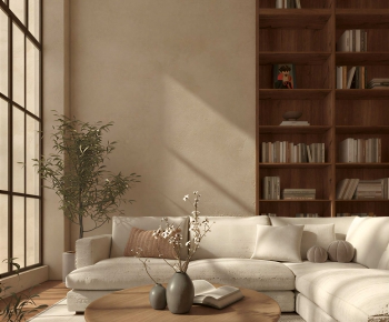 Wabi-sabi Style A Living Room-ID:956844093