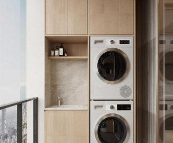 Modern Balcony Laundry Room-ID:419349758