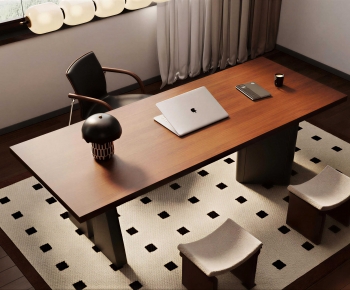 Modern Computer Desk And Chair-ID:751080524