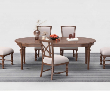 American Style Dining Table And Chairs-ID:458962927