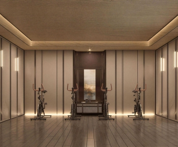New Chinese Style Home Fitness Room-ID:706006051