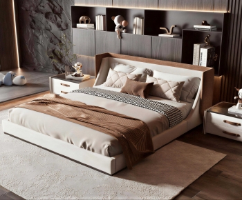 Modern Double Bed-ID:528913975