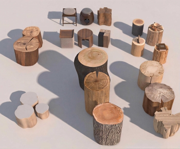 Wabi-sabi Style Stool-ID:842602979