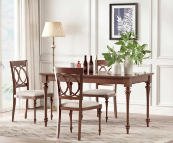 American Style Dining Table And Chairs-ID:604877006