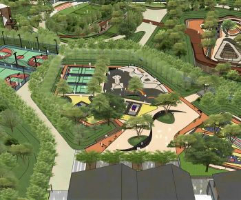 Modern Park Landscape-ID:907753949