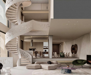 Modern A Living Room-ID:853370905