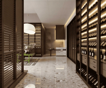 Modern Wine Cellar/Wine Tasting Room-ID:435930978