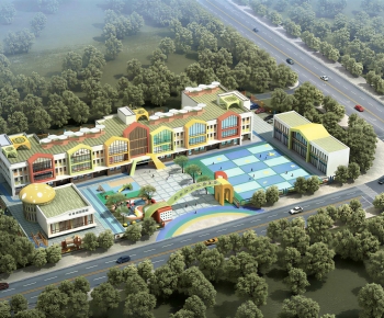 Modern Architectural Bird's-eye View Planning-ID:723018886