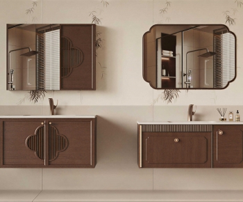 New Chinese Style Bathroom Cabinet-ID:423064955