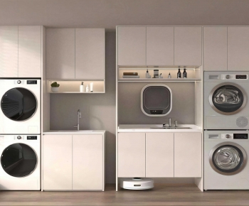 Modern Laundry Cabinet-ID:468388085
